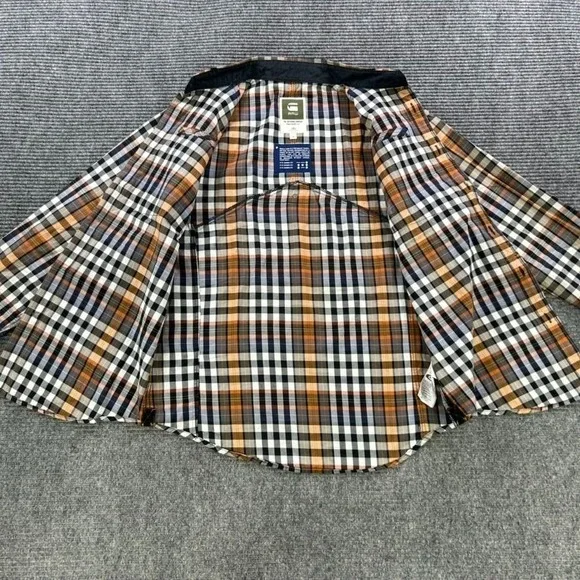 G-Star Raw Aero Phantom Check Plaid Long Sleeve Button Up Shirt Mens Medium - Picture 4 of 16